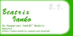 beatrix vanko business card